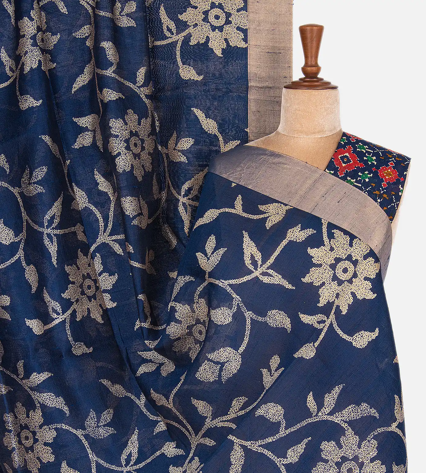 Blue Raw Silk Saree1