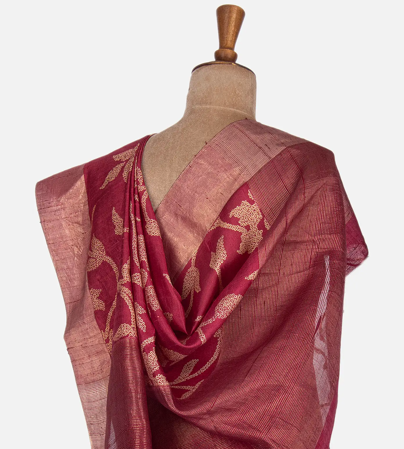 Crimson Red Raw Silk Saree3