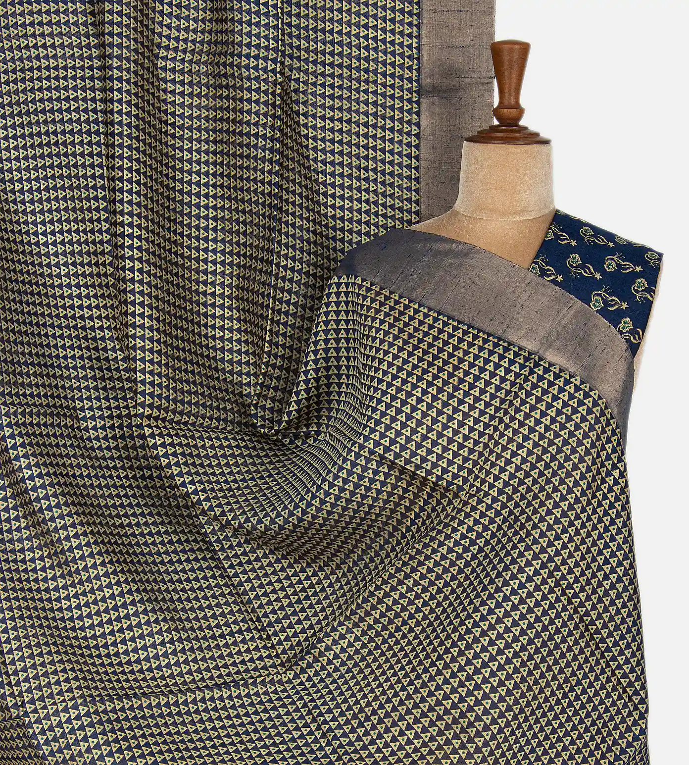 Blue Raw Silk Saree1