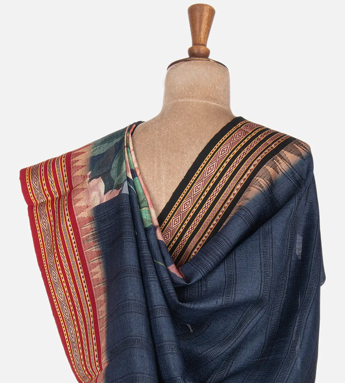 Deep Blue Vidarbha Tussar Saree3