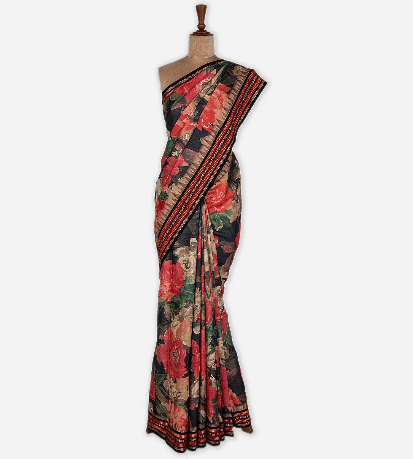 Dark Grey Vidarbha Tussar Saree2