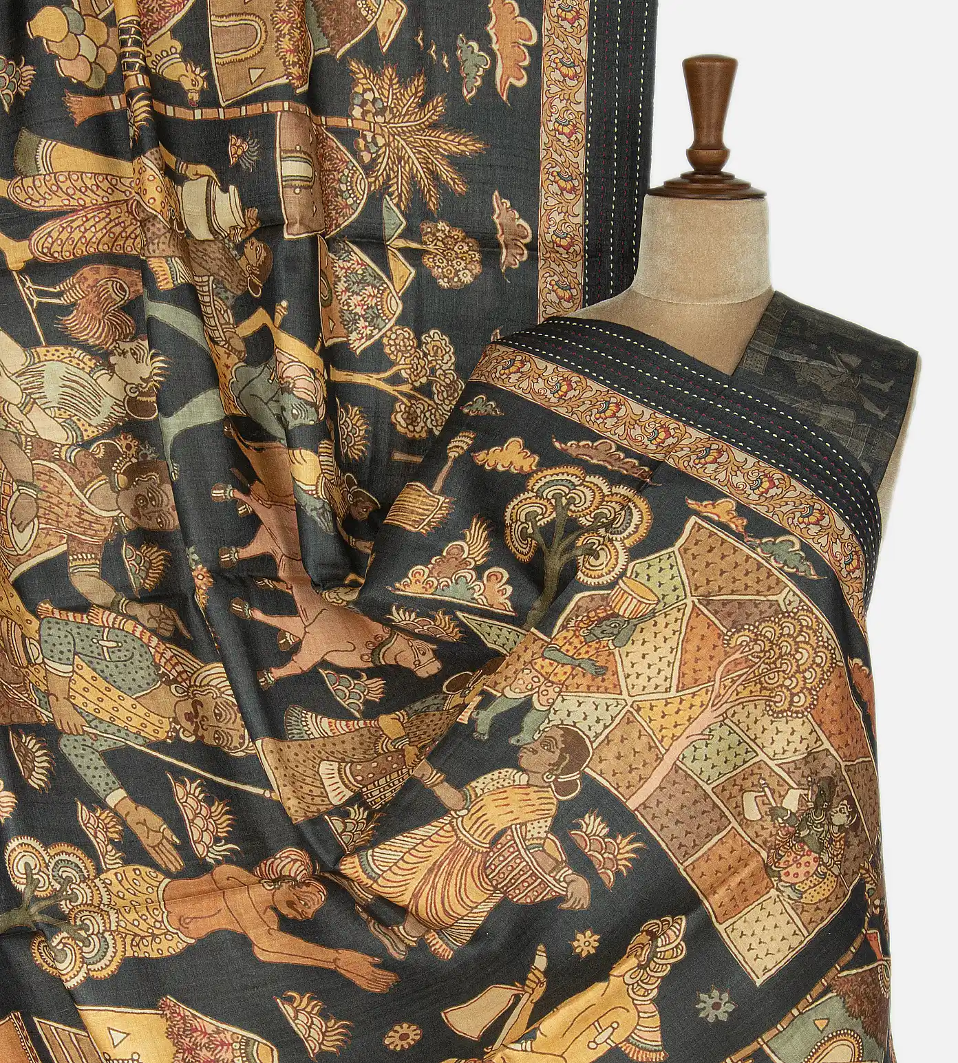 dark-grey-tussar-saree-rv16569-a