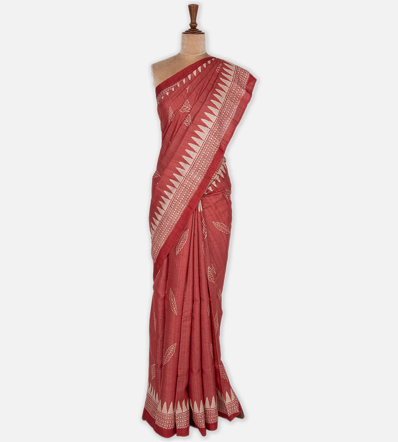 red-tussar-saree-c0253805-b