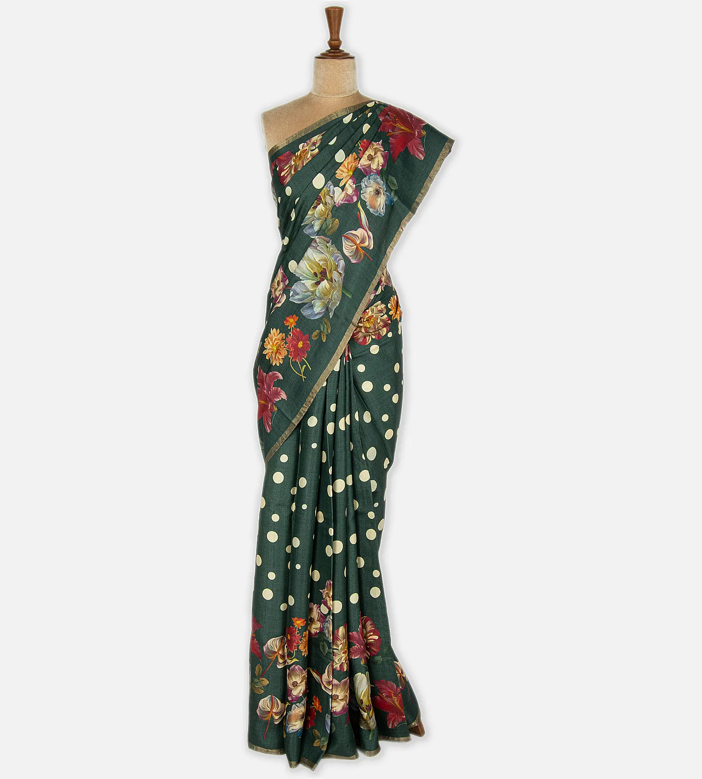 forest-green-tussar-saree-b1147254-b
