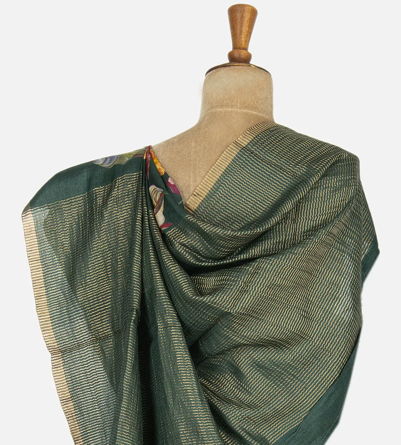 forest-green-tussar-saree-b1147254-c