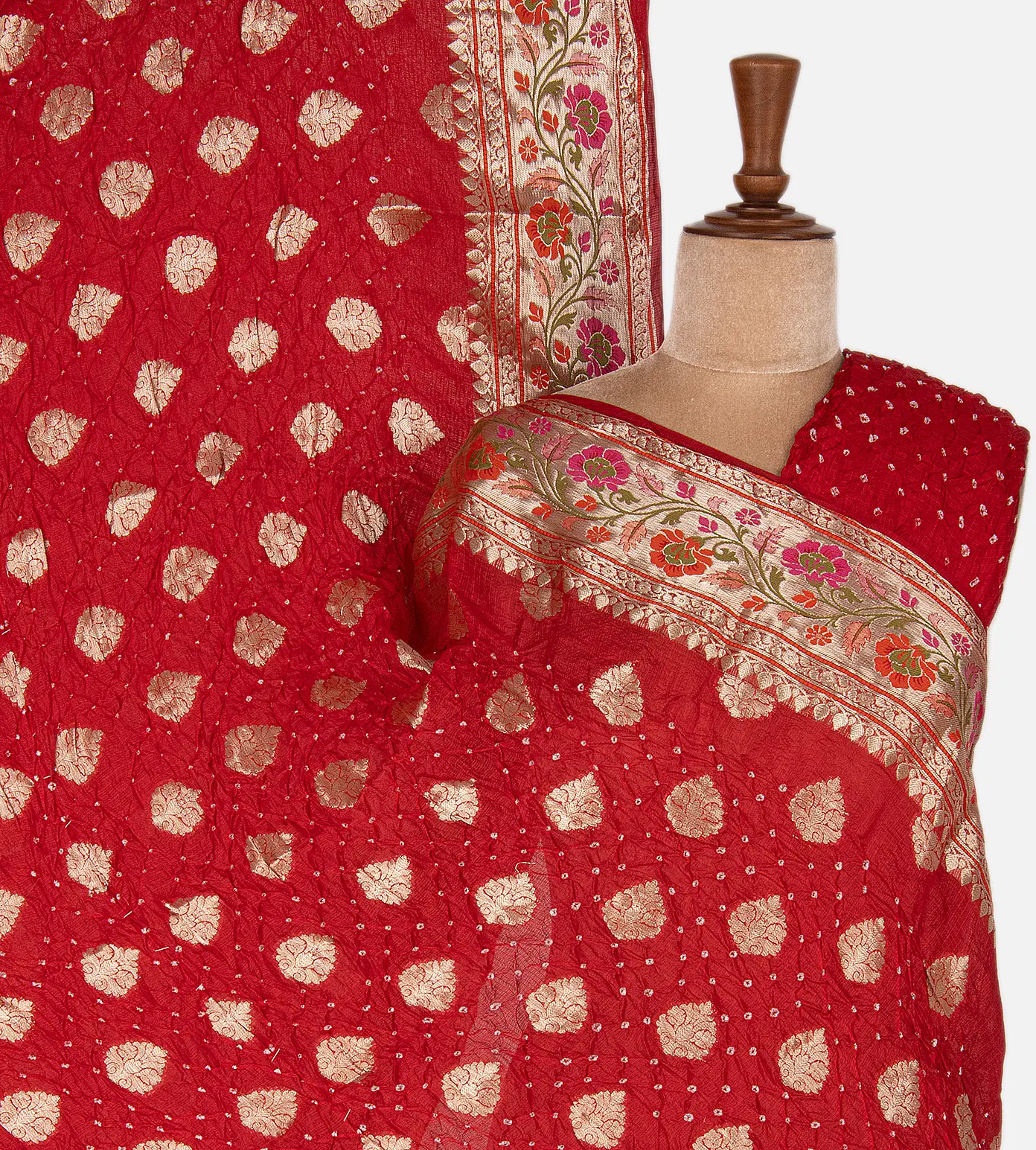 red-kota-silk-bandhani-saree-c0253517-a