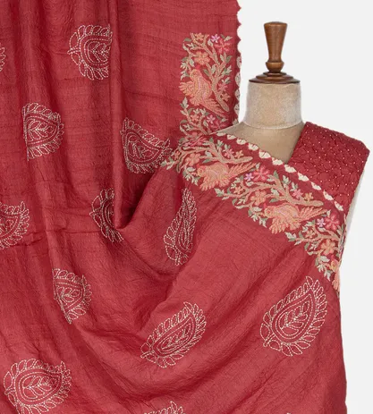 red-tussar-bandhani-saree-c0152251-a