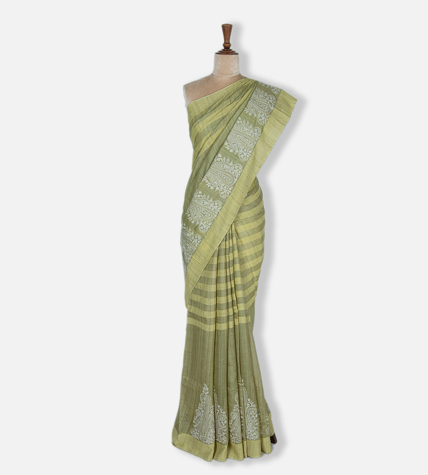 lime-yellow-tussar-saree-c0254469-b
