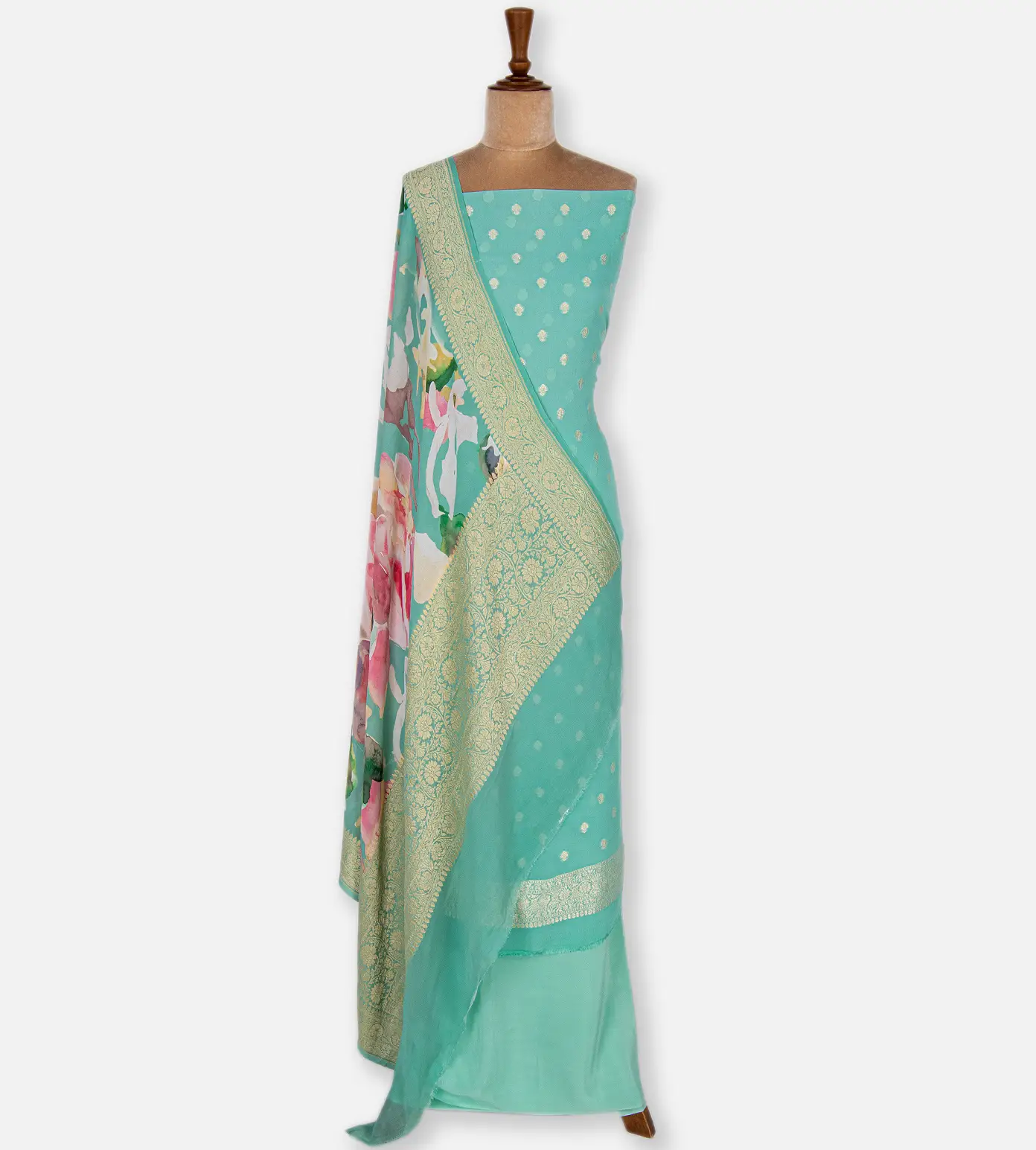 turquoise-blue-banarasi-georgette-salwar-b0840196-b