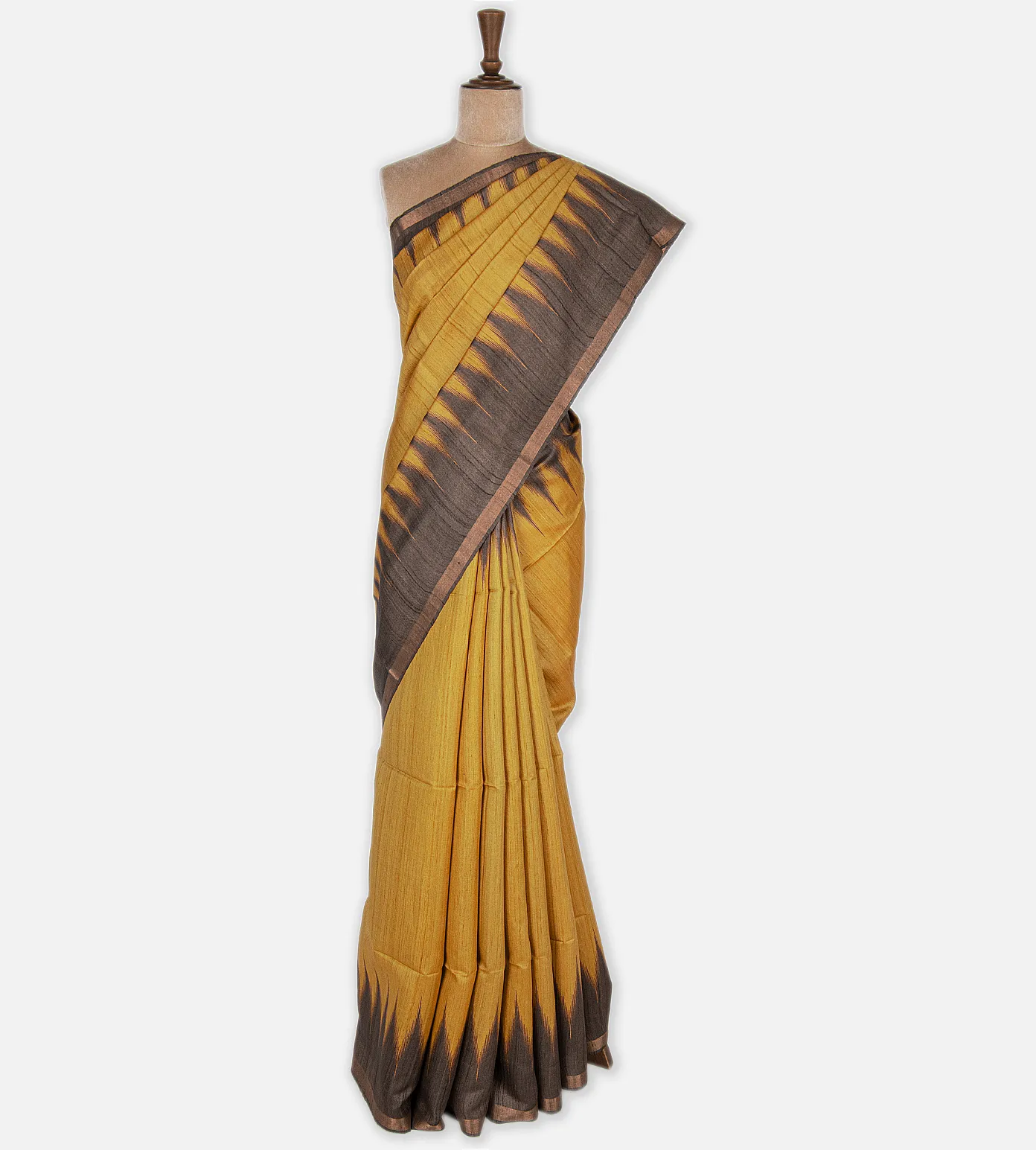 yellow-tussar-saree-b1148411-b