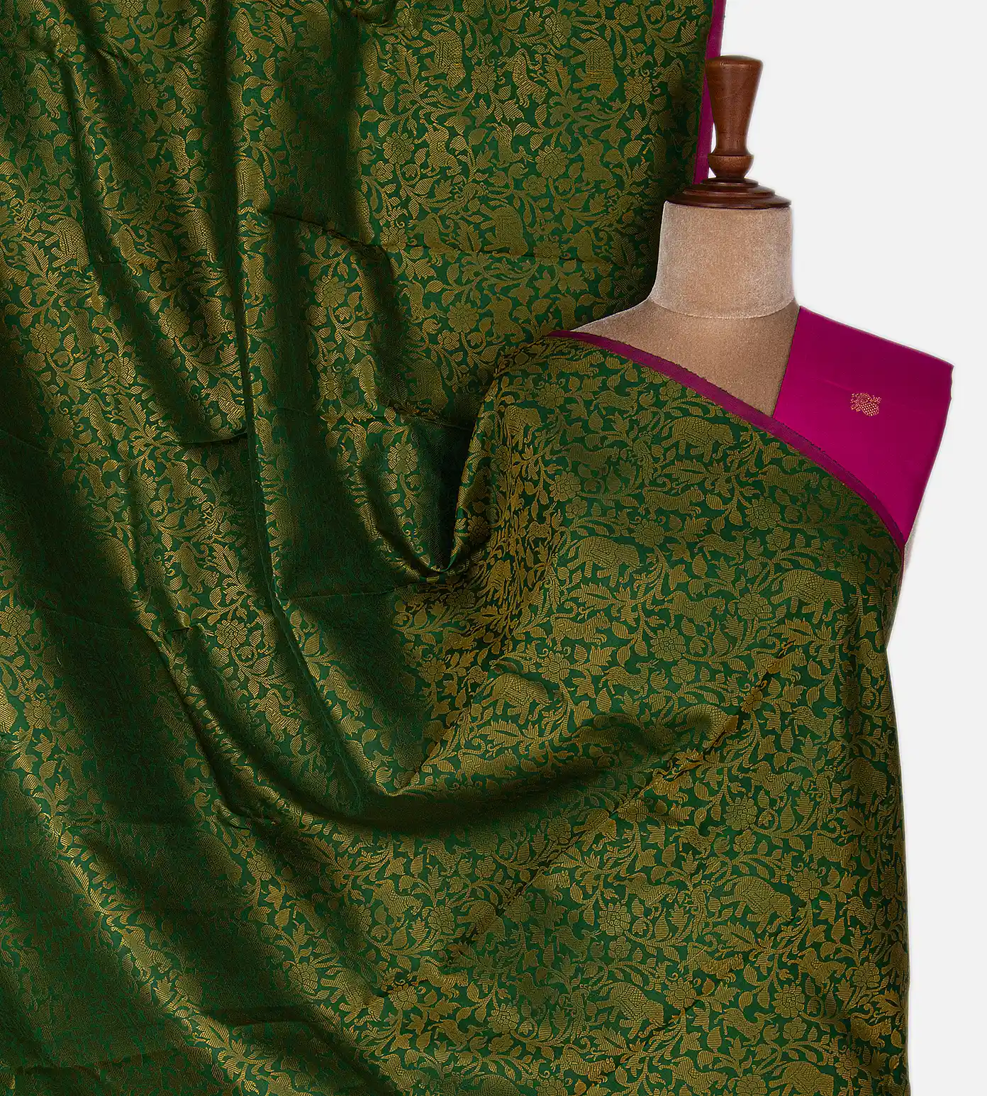 Magenta Brocade Banarasi Silk Saree – StylebyPanaaash