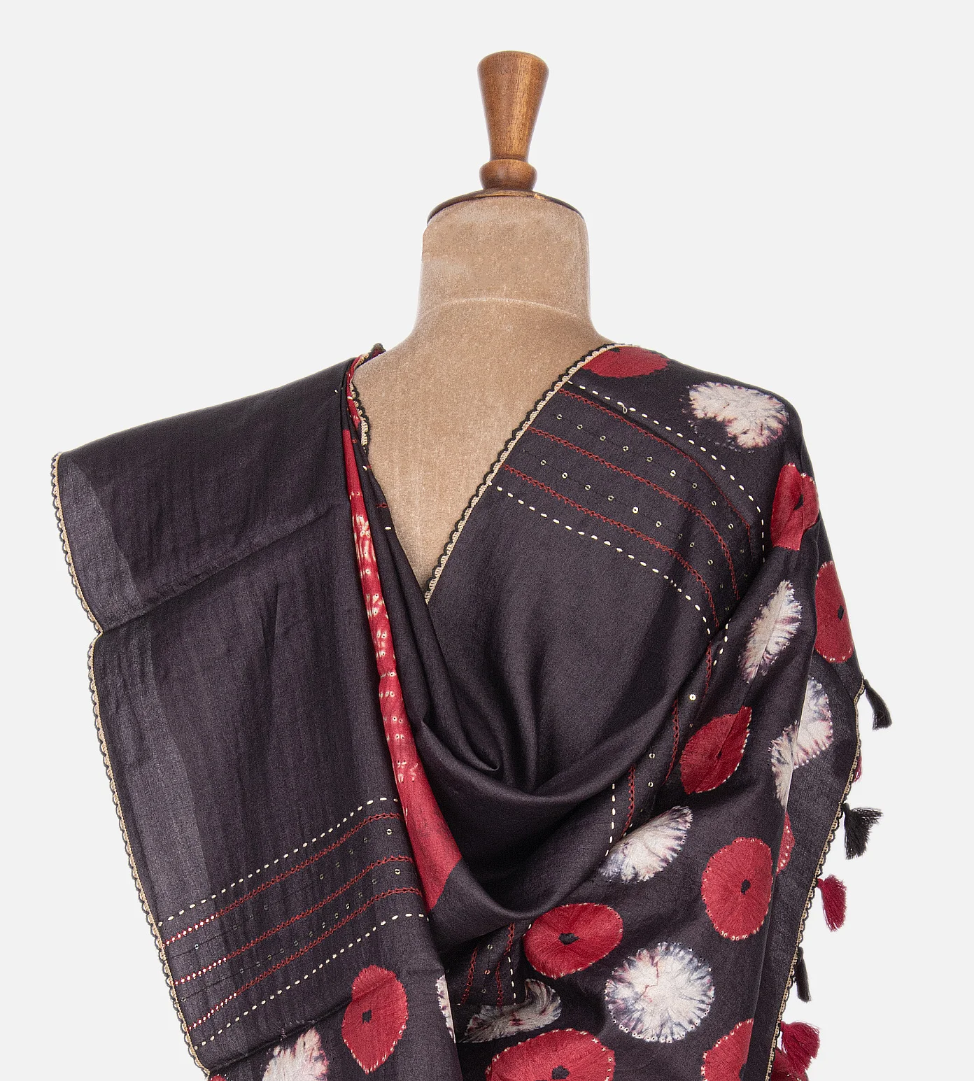 crimson-red-shibori-tussar-saree-c0253995-c