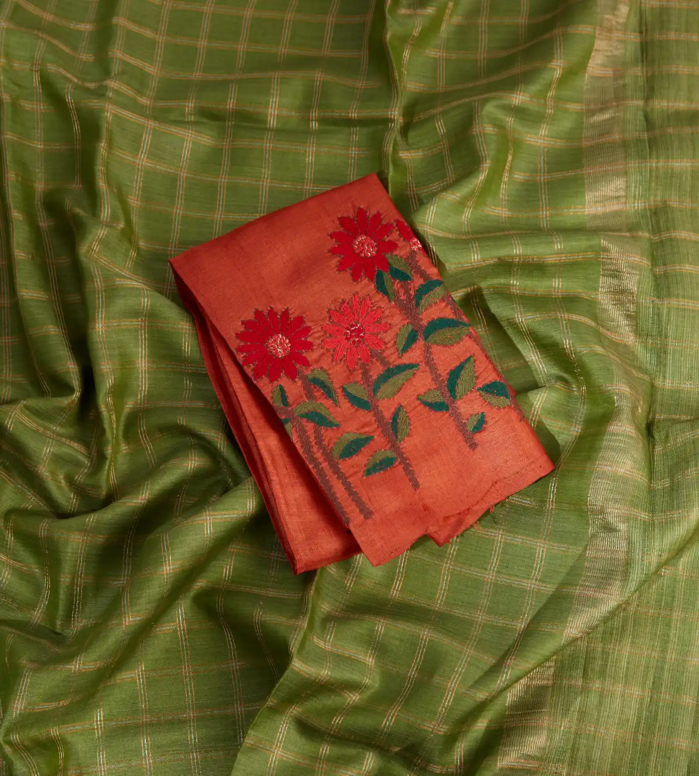 green-tussar-saree-c0355302-c