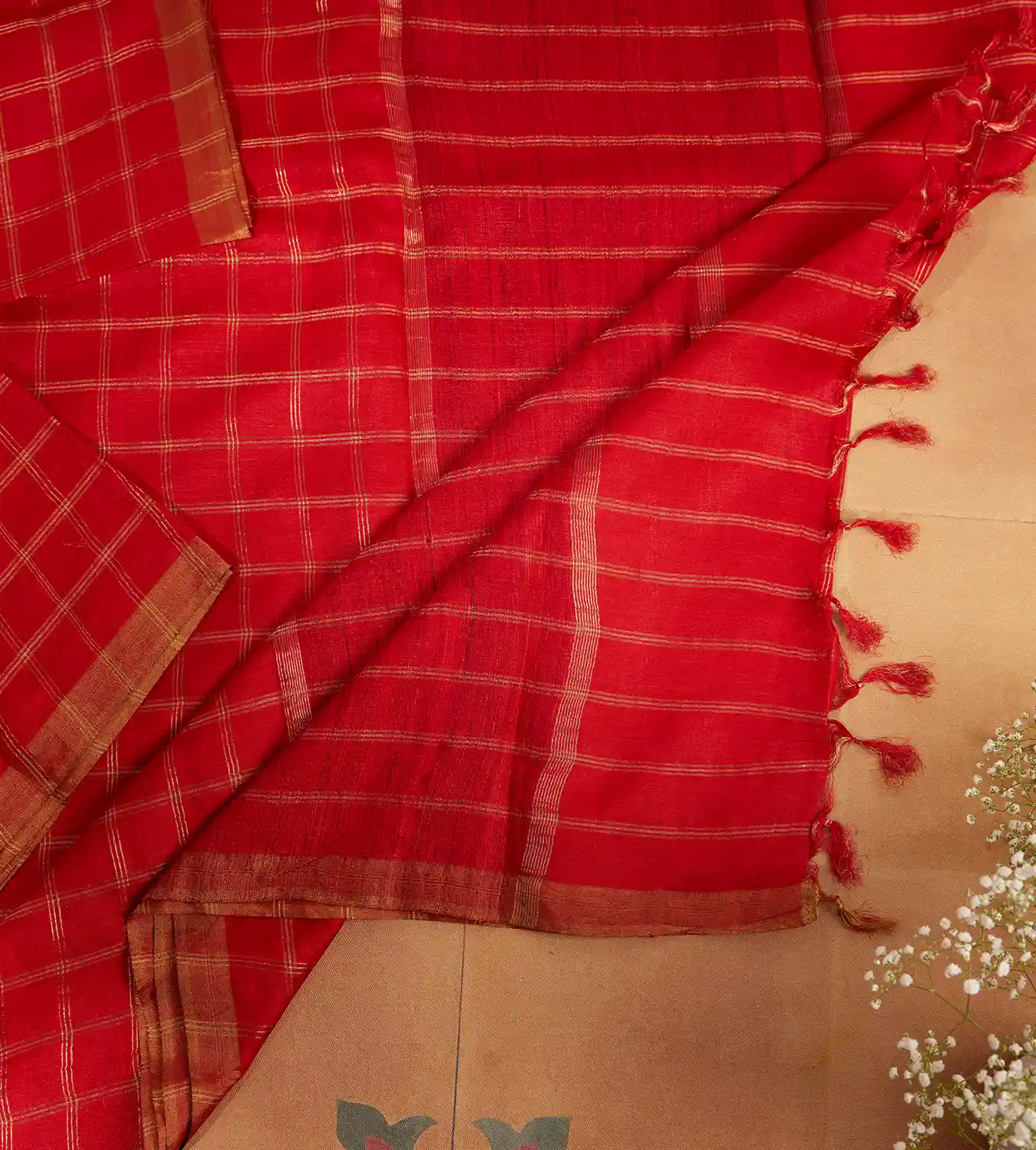 red-tussar-saree-c0355300-b