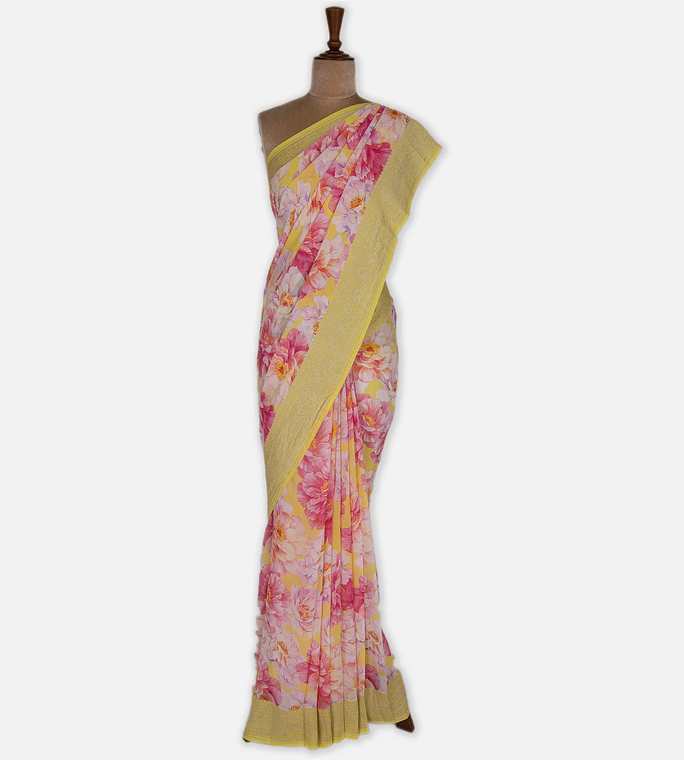 yellow-banarasi-georgette-saree-c0356043-b