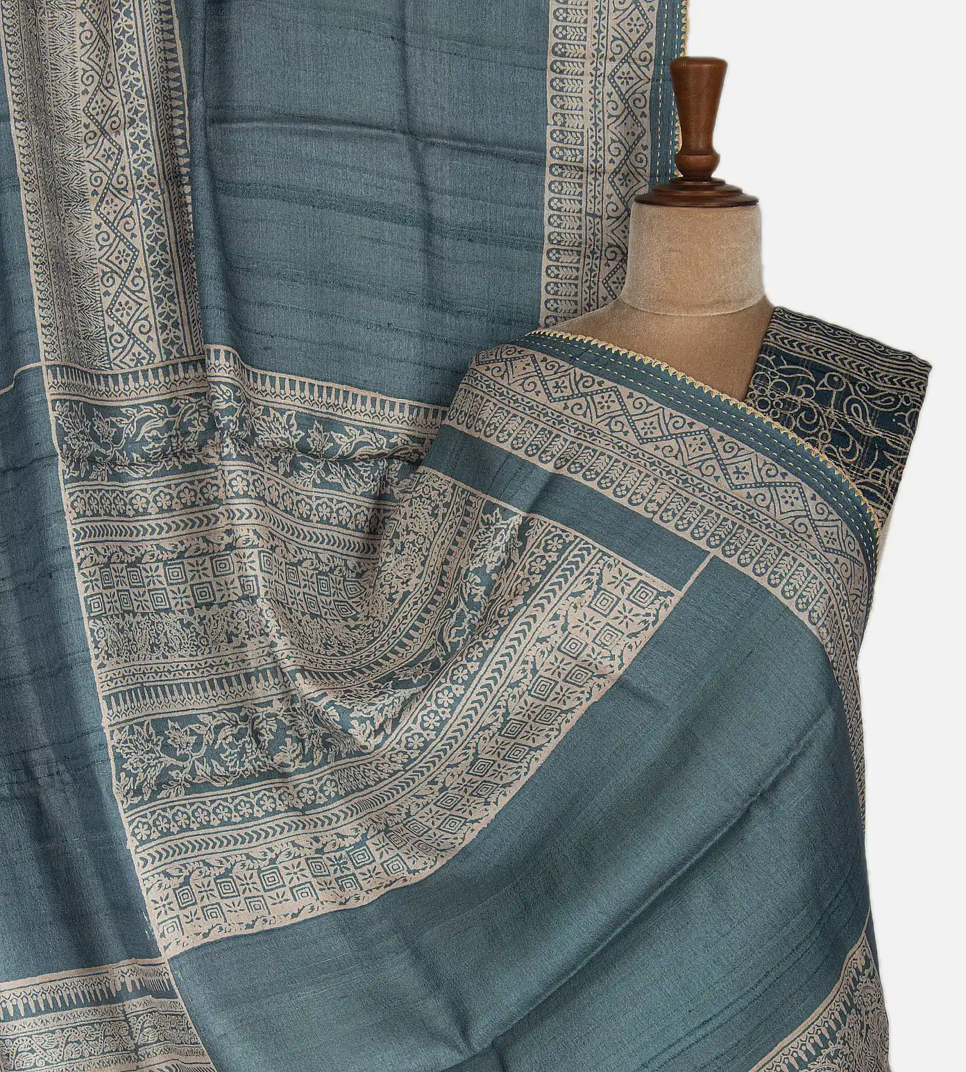 dark-grey-tussar-saree-b1249469-a