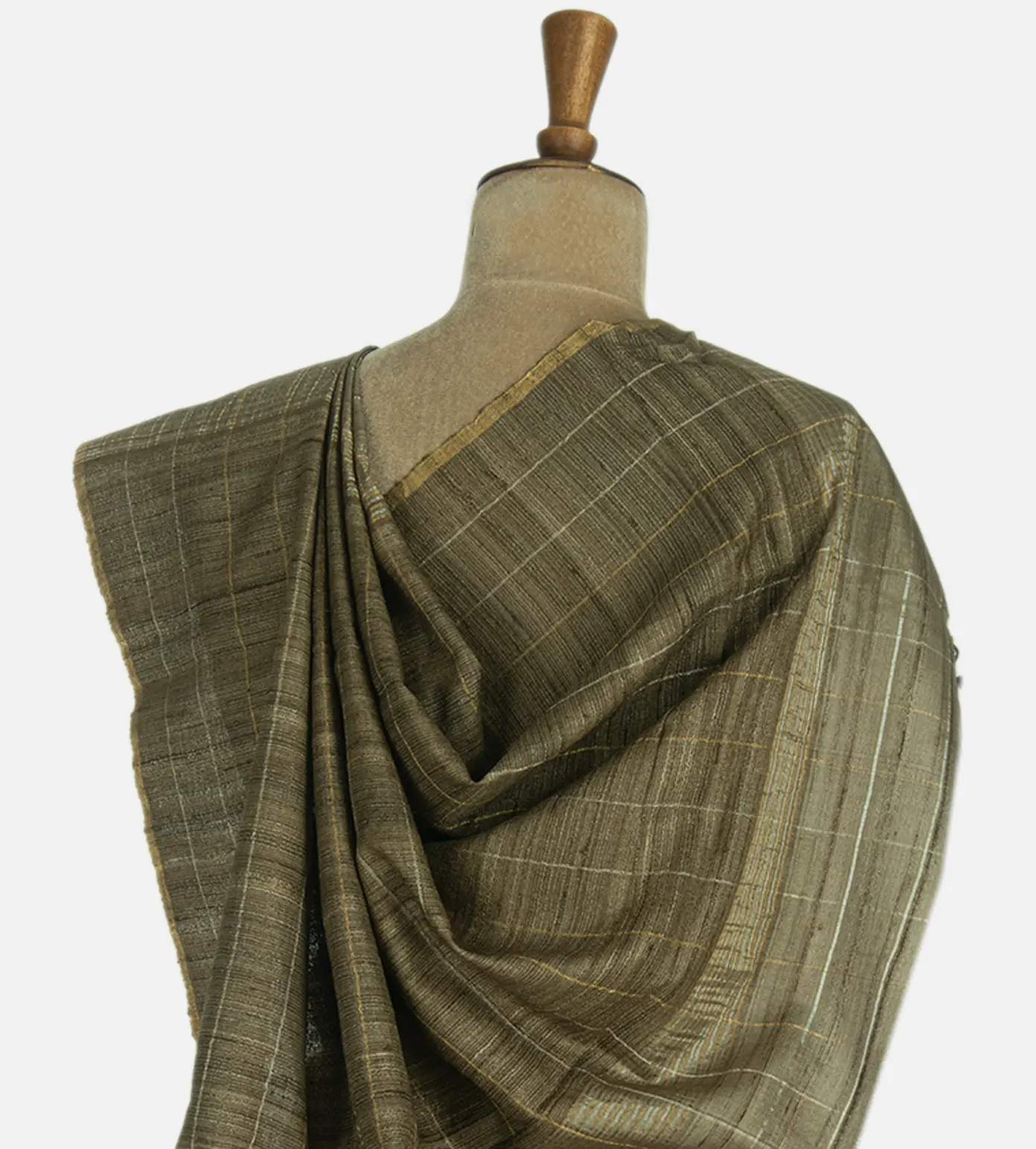 olive-green-tussar-saree-b0943066-c