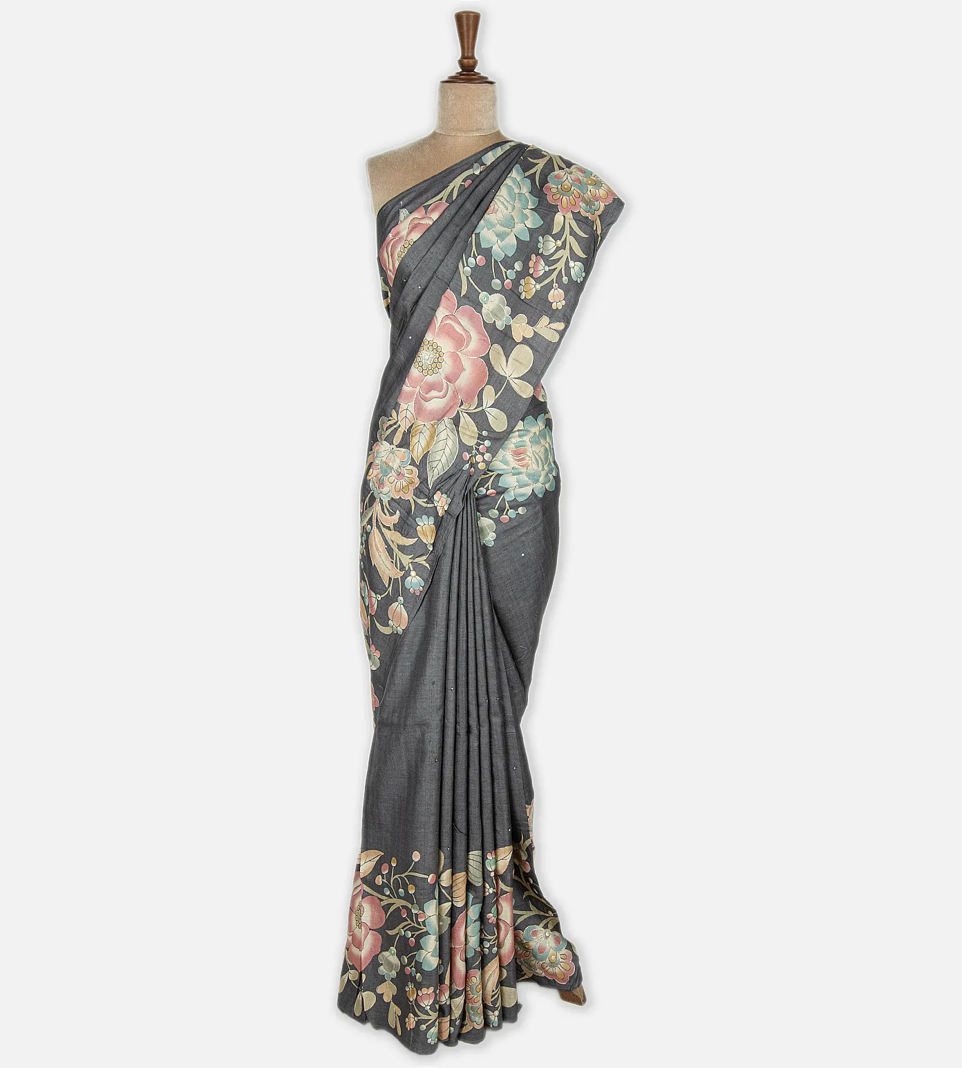 dark-grey-tussar-saree-b1250296-b