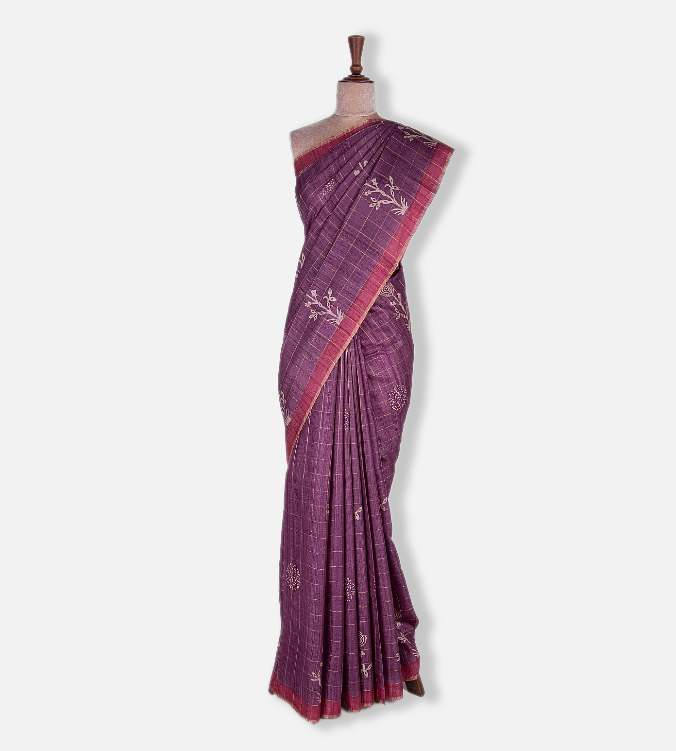 deep-pink-tussar-saree-c0558499-b