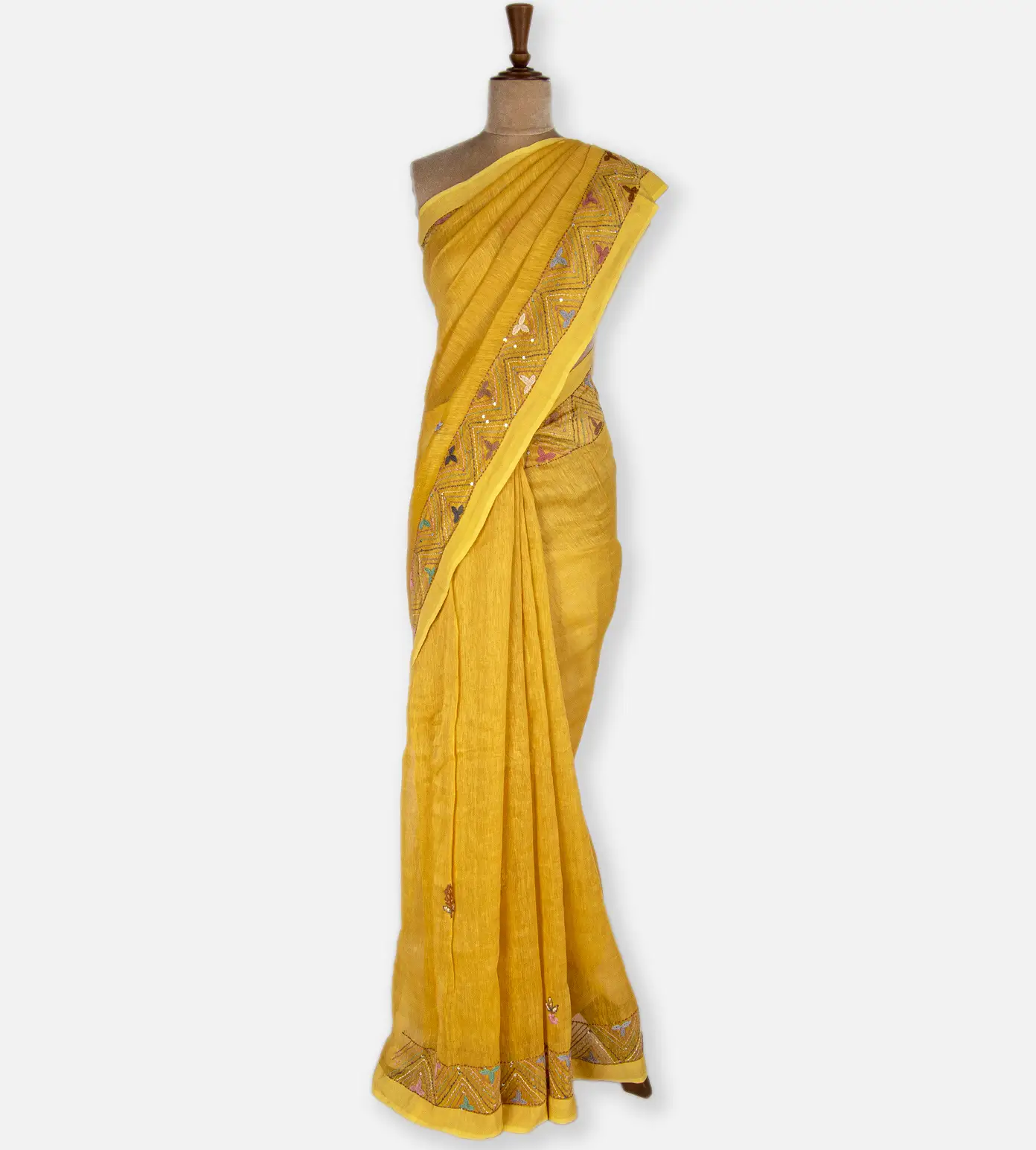 yellow-linen-saree-c0558970-b