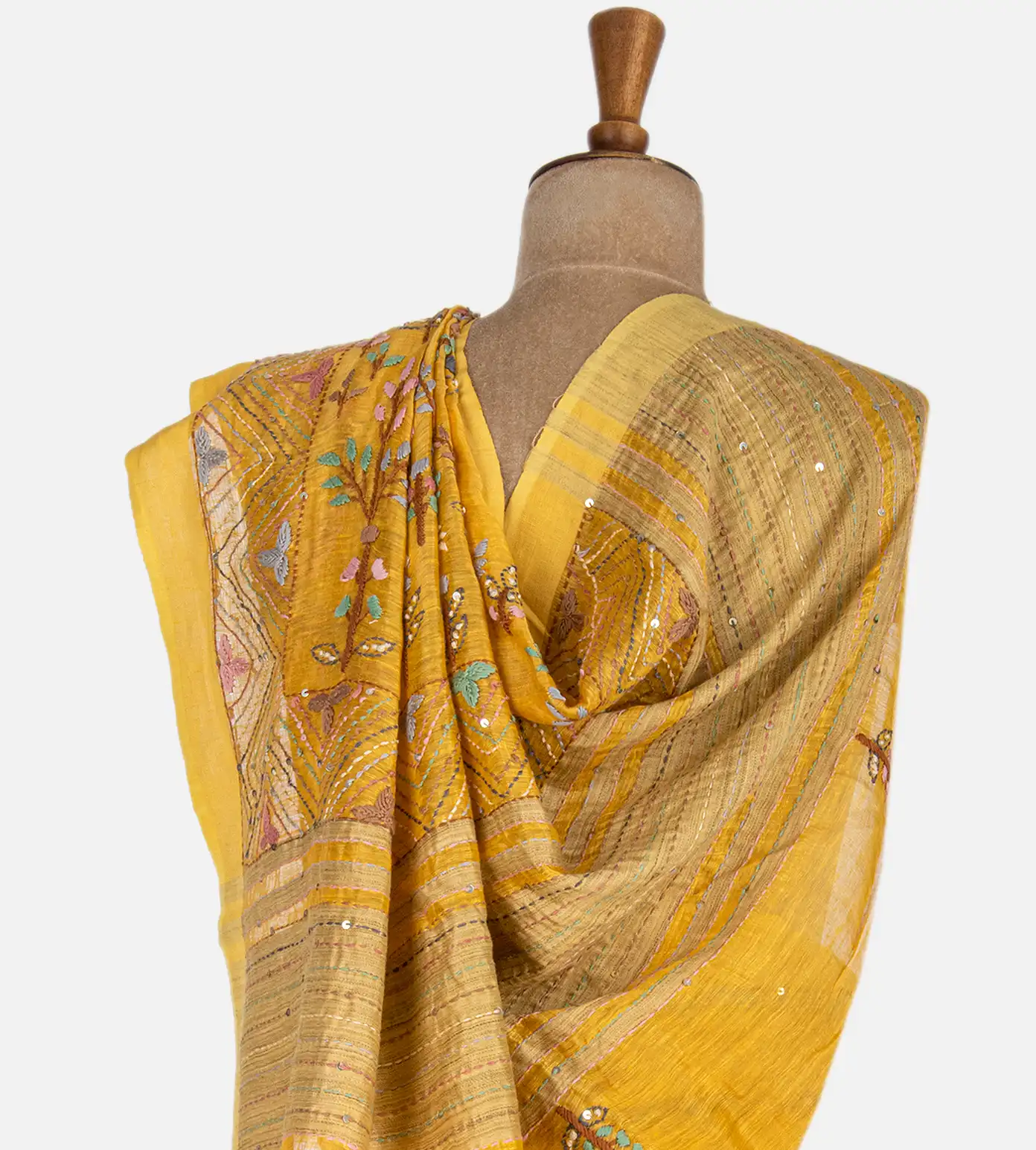 yellow-linen-saree-c0558970-c