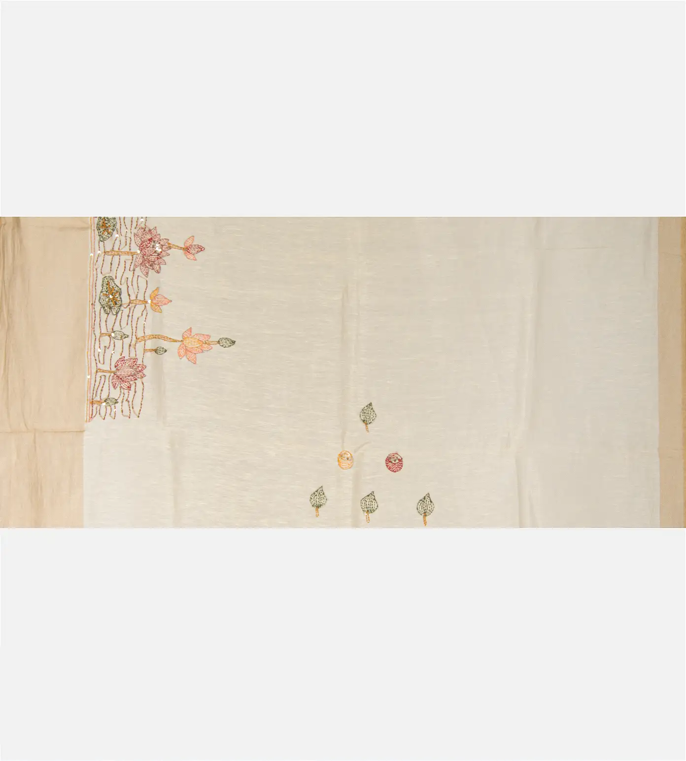 creme-linen-saree-b1046756-d