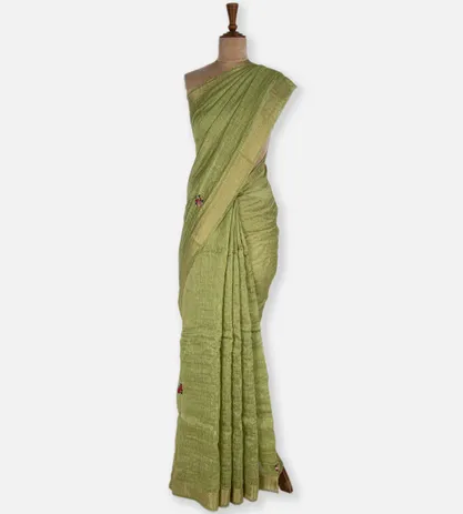 green-linen-saree-c0558983-b