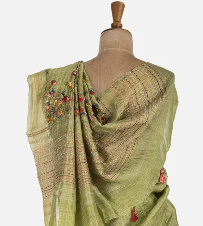 green-linen-saree-c0558983-c