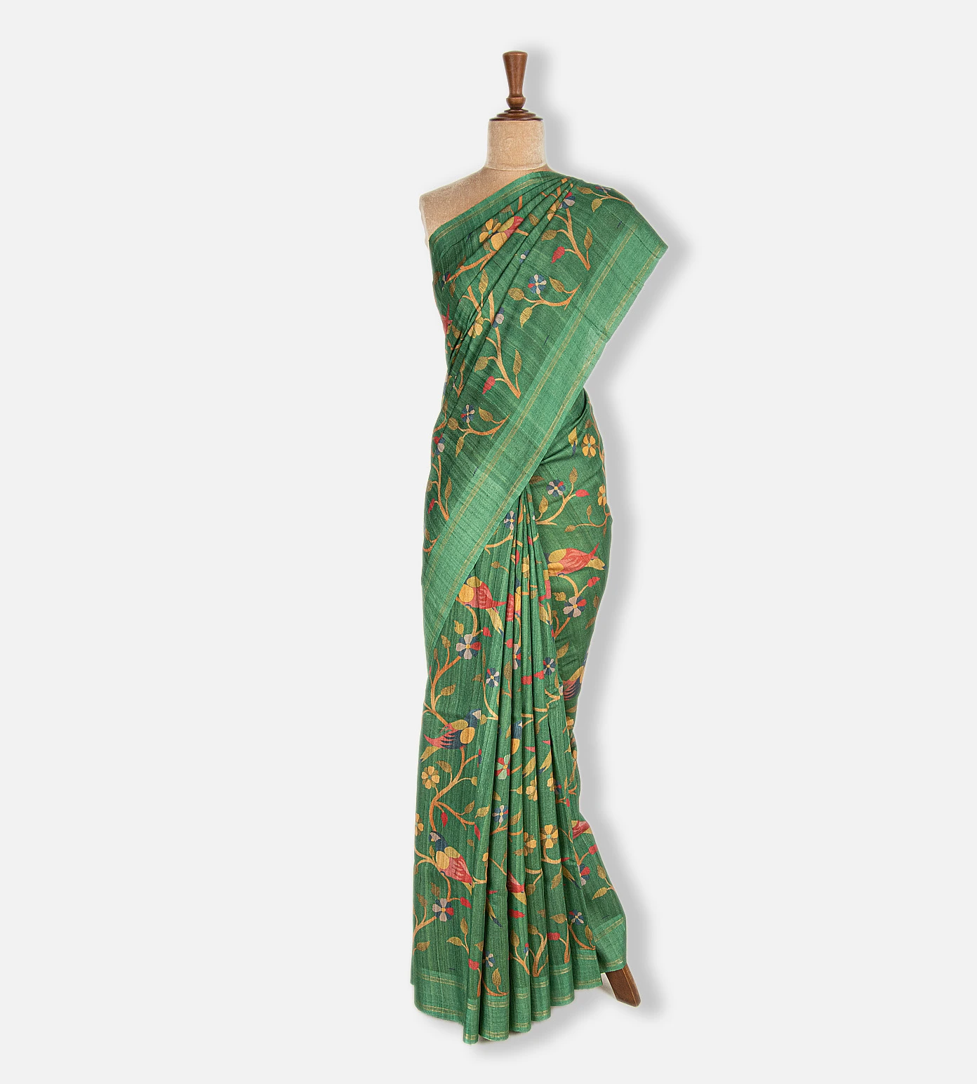 green-tussar-printed-saree-c0152418-b