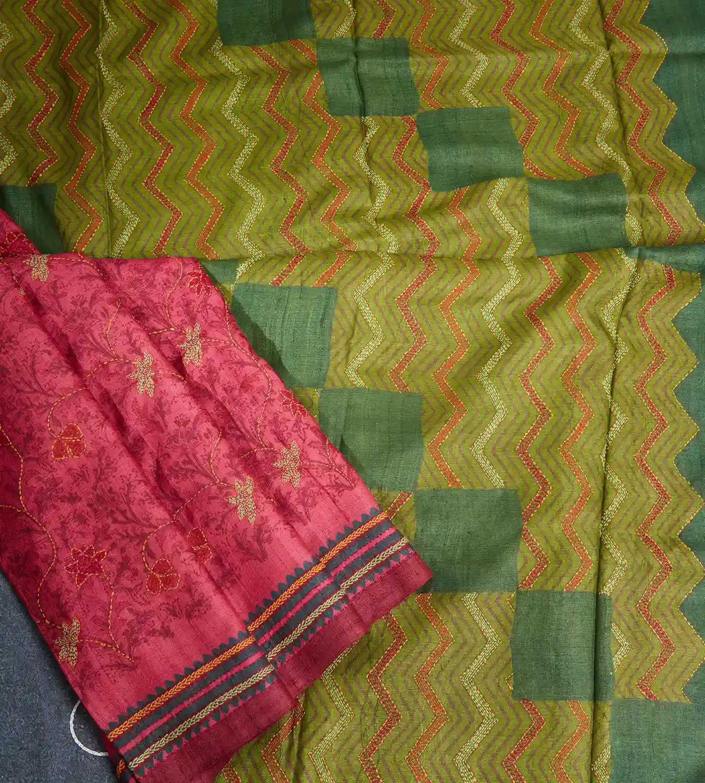 dark-pink-tussar-saree-b1249474-c