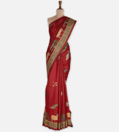 red-tussar-embroidery-saree-c0254494-b