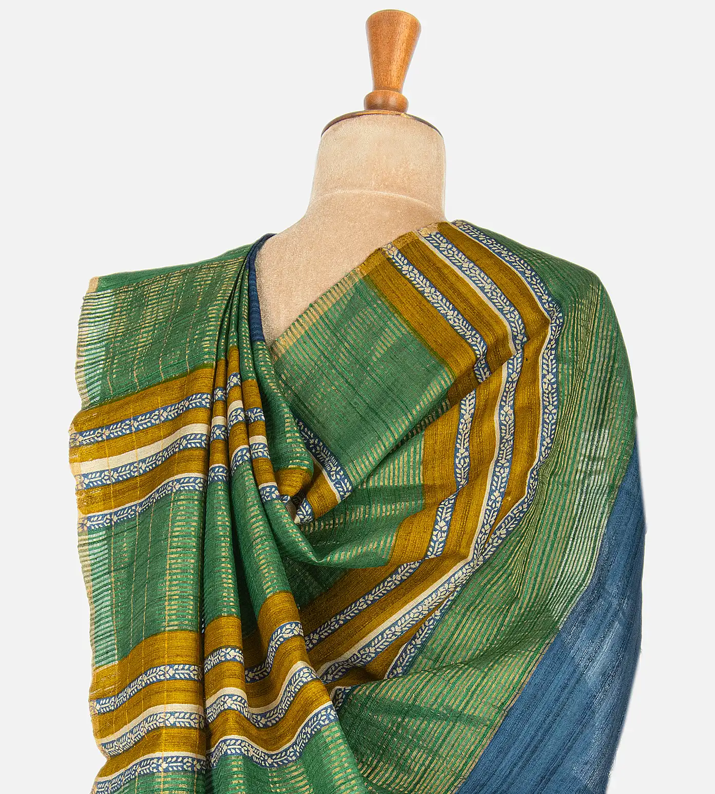 prussian-blue-tussar-saree-c0558507-c