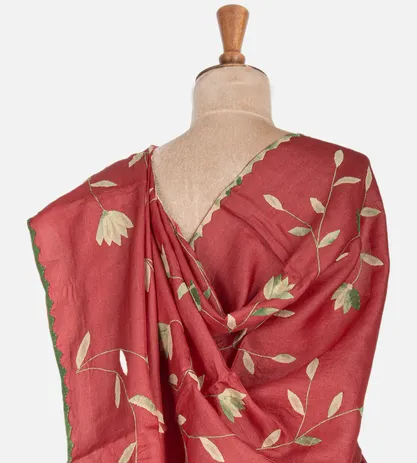 red-tussar-saree-b1249457-c