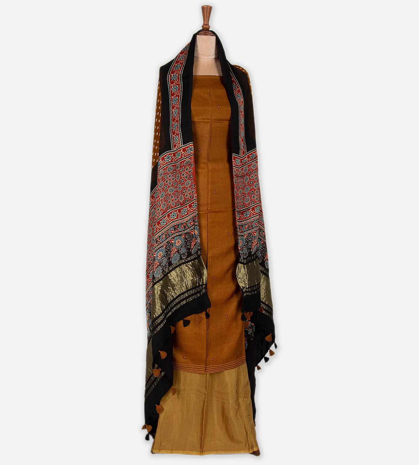 rust-red-tussar-salwar-b1148300-b