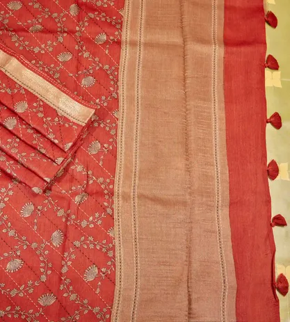 vermillion-red-tussar-saree-c0559372-c