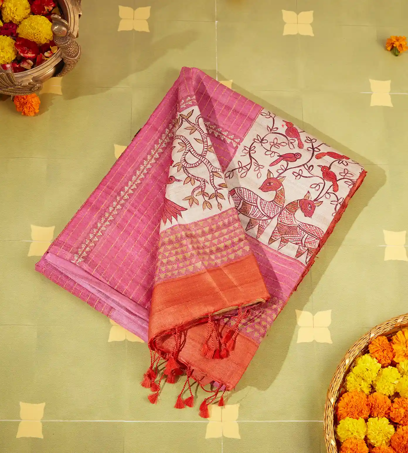 pink-tussar-saree-c0559395-a