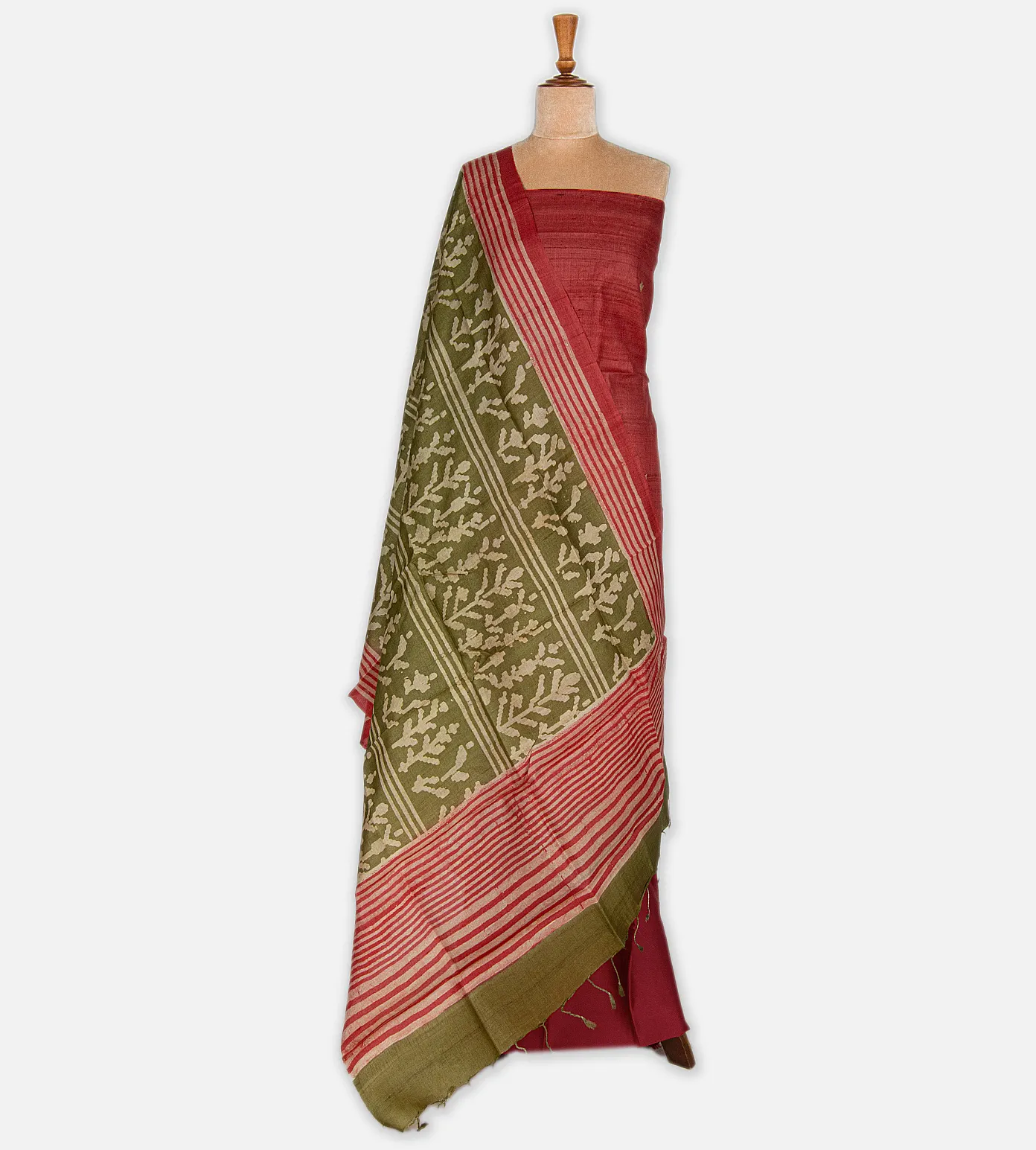 red-tussar-salwar-b1250548-b