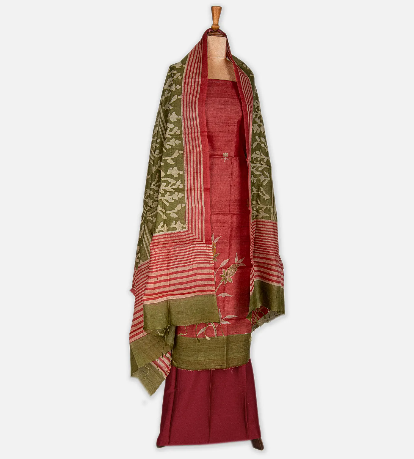 red-tussar-salwar-b1250548-c