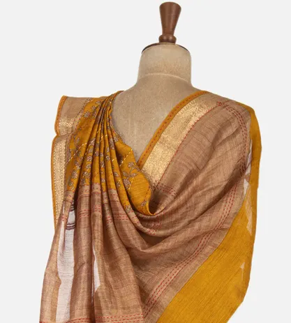 yellow-tussar-saree-c0559374-c