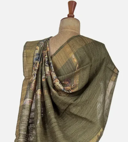 olive-green-tussar-saree-c0559796-c