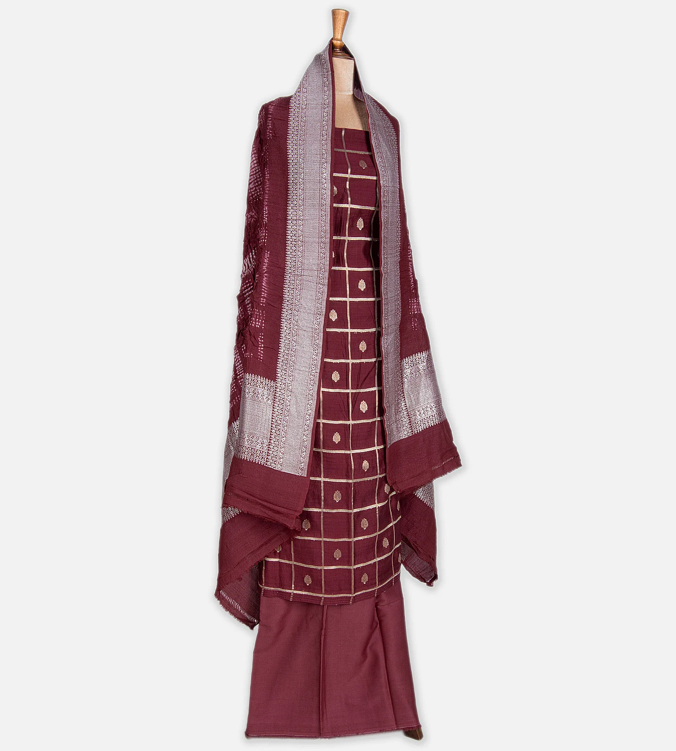 maroon-tussar-salwar-rv31977-c