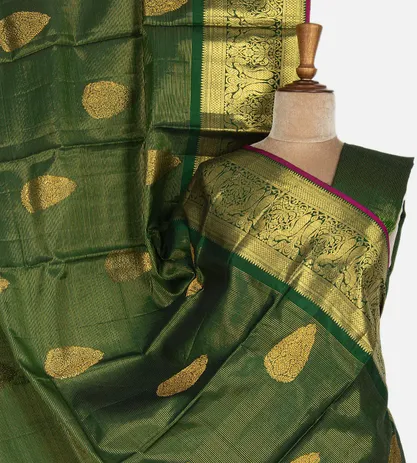 bottle-green-kanchipuram-silk-saree-rv13990-a