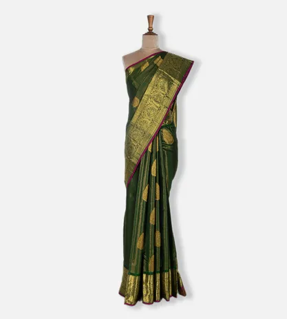bottle-green-kanchipuram-silk-saree-rv13990-b