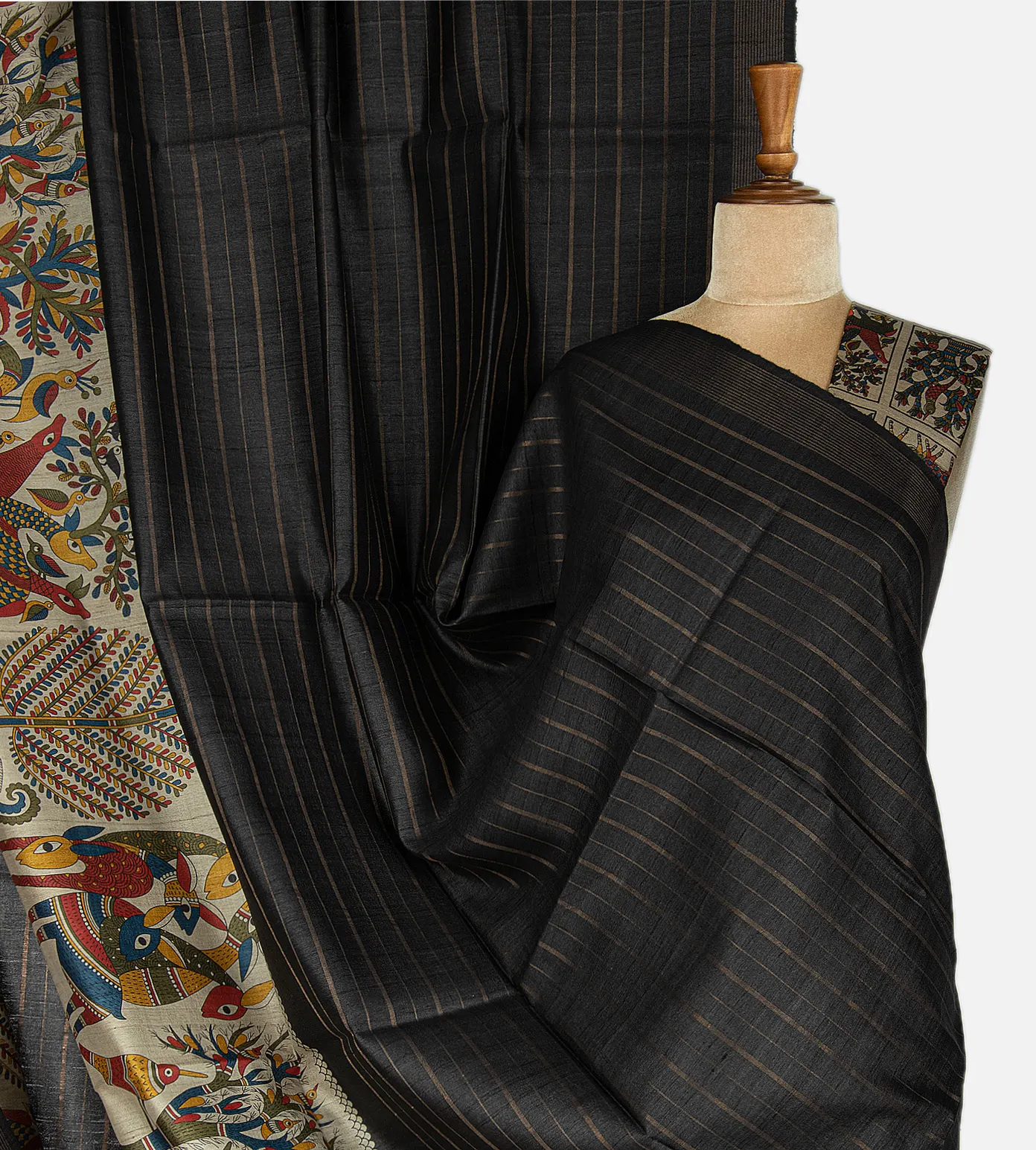 black-tussar-saree-c0762303-a