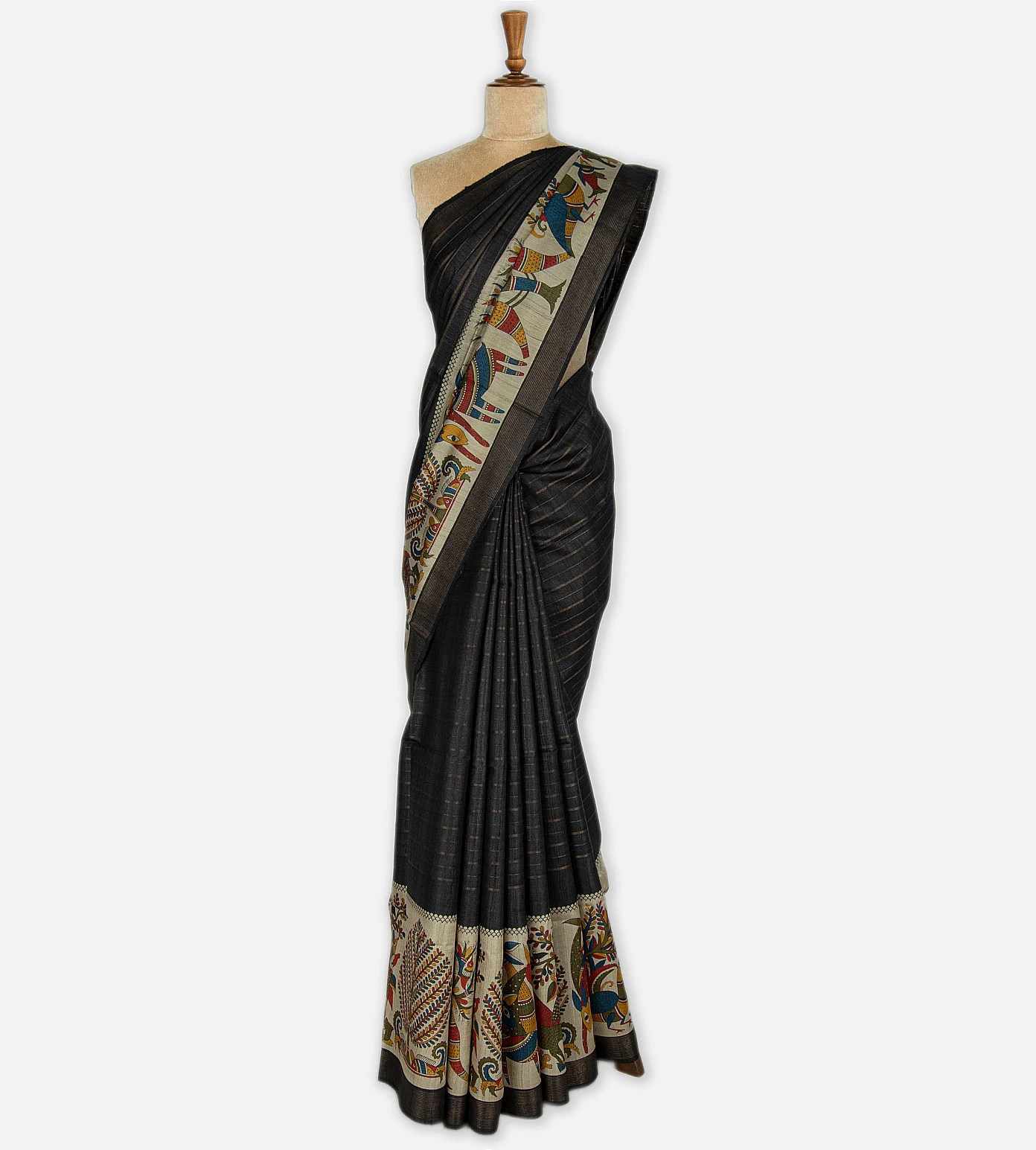black-tussar-saree-c0762303-b