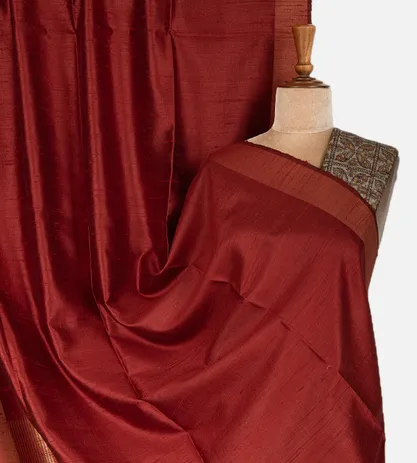 maroon-tussar-saree-c0762265-a