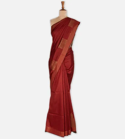 maroon-tussar-saree-c0762265-b
