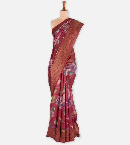 crimson-red-banaras-tussar-saree-rv24486-b