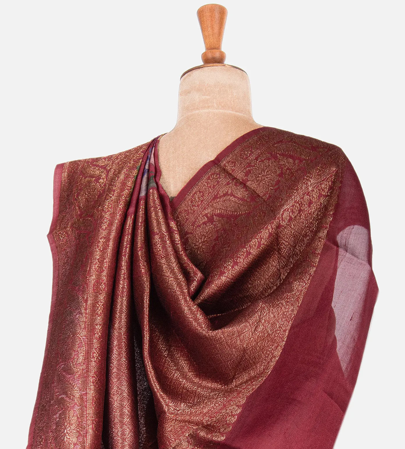 crimson-red-banaras-tussar-saree-rv24486-c