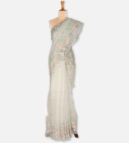 off-white-organza-saree-c0560137-b